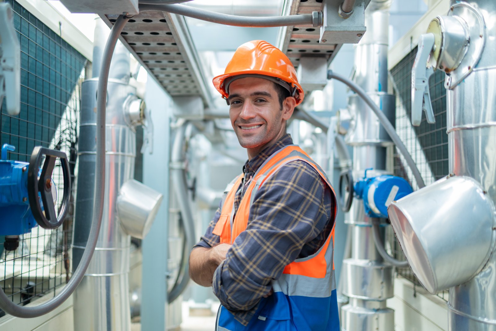 Skilled trades technician at work